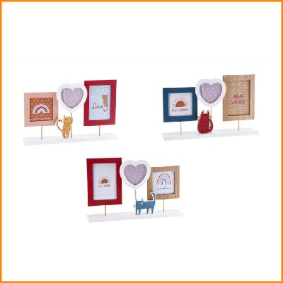 ANIMALS PORTA FOTO 3 POSTI...