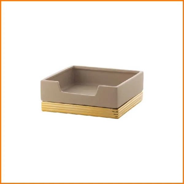 Giardini Di Marzo Portatovaglioli Quadrato Colore Oro 19,5X19,5X7,3H Cm