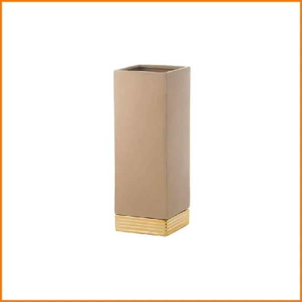 Giardini Di Marzo Vaso Quadrato Colore Oro 10,5X10,5X28,5H Cm