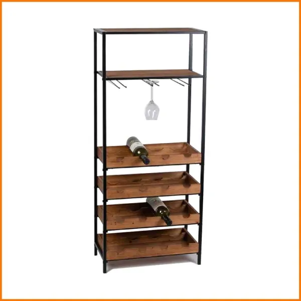 Creare Italia Mobile Portabottiglie In Legno 51,5X26X119H Cm