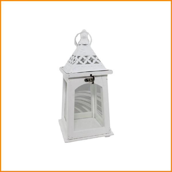 LANTERNA LEGNO E METALLO 15X15X31H CM