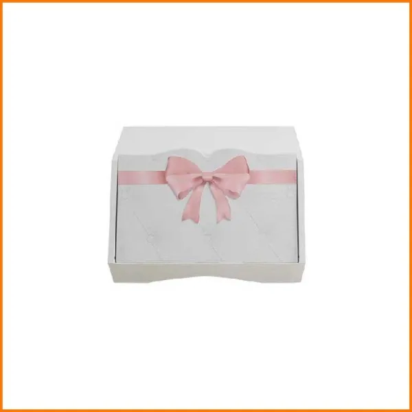 Giardini Di Marzo Linea Fiocco Portapane In Legno Con Fiocco Colore Rosa 38,5X28,5X20H Cm