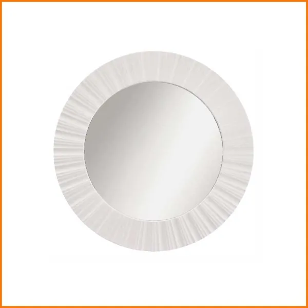Ad Trend Specchio Tondo Con Cornice In Plastica Colore Bianco Diametro 50 Cm
