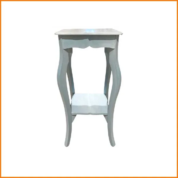 Legno Italy Tavolino Bicolore Celeste E Bianco 35X35X70H Cm