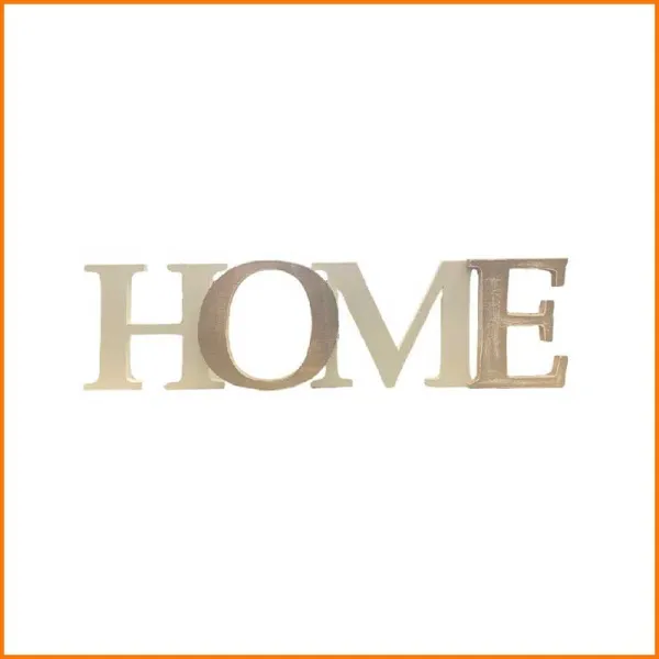 Legno Italy Scritta HOME Colore Tortora E Bianco 85X25H Cm