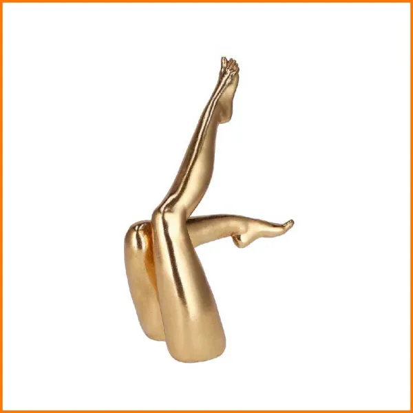 Gambe In Resina Colore Oro 21X11X31H Cm