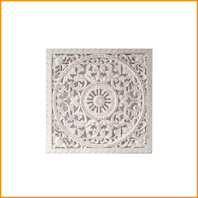 QUADRO ROSONE BIANCO 50X50H CM