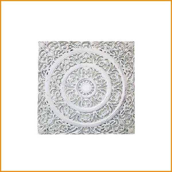 QUADRO ROSONE BIANCO 55X55H CM