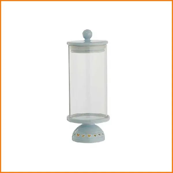 Giardini Di Marzo Alzata A Cilindro In Vetro Con LED Diametro 9X22H Cm