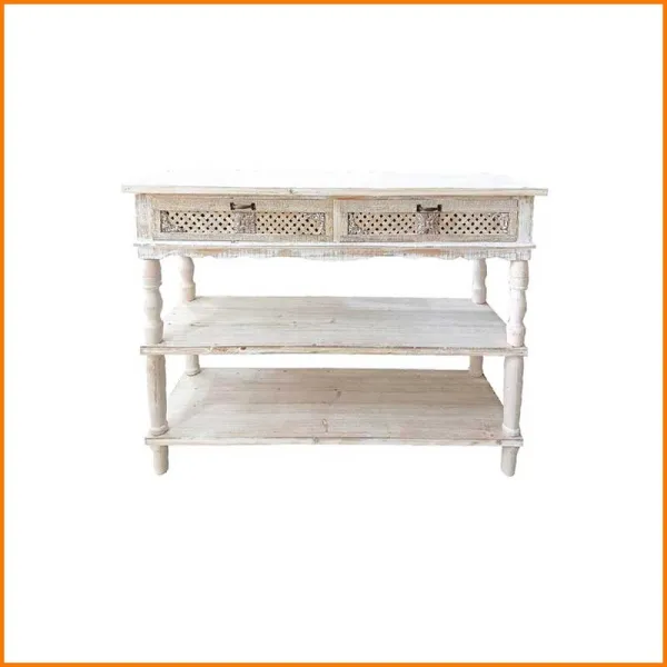Ad Trend Credenza In Legno Intagliato Con 2 Cassetti 120X40X88H Cm