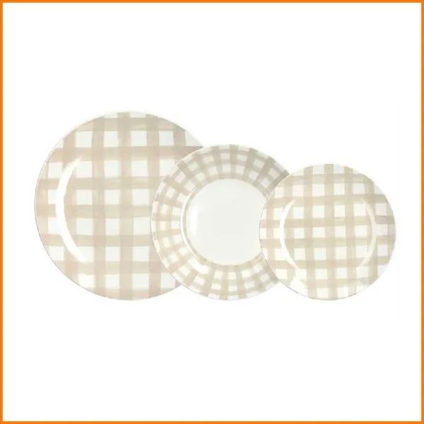 Tognana Servizio 18 Piatti Madison Caledonia Colore Beige