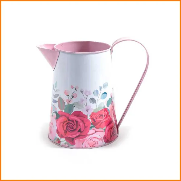 Mercury Vaso Caraffa Con Decorazione Floreale In Metallo 19X13X28,5H Cm