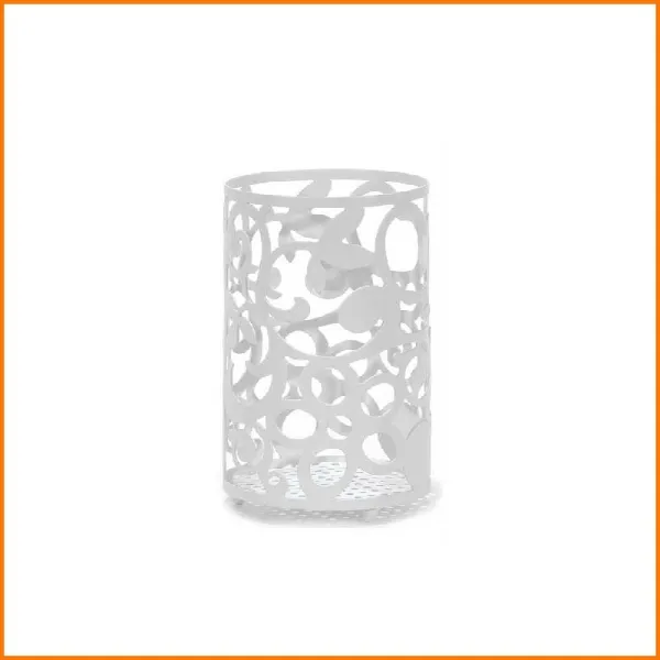 General Trade Porta Utensili In Metallo Colore Bianco Diametro 11X16H Cm