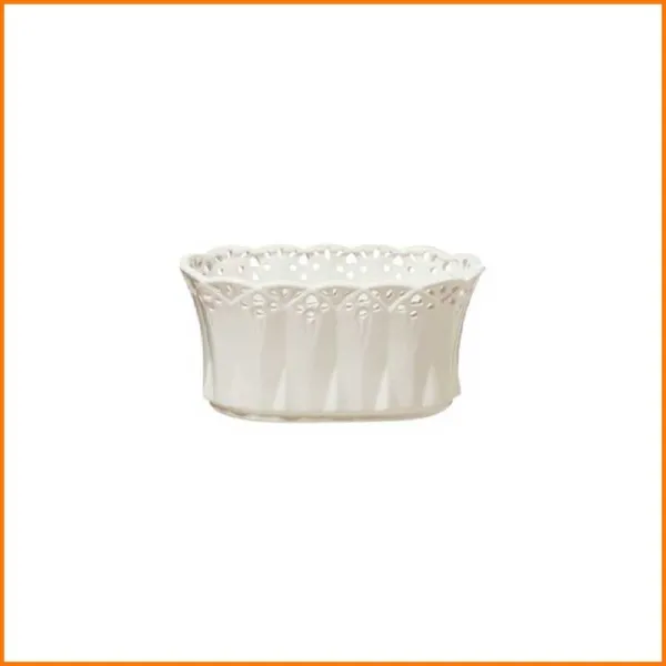 L'Arte Di Nacchi Vaso In Ceramica Colore Bianco 25X14,5X12H Cm