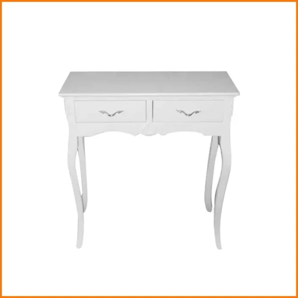 Legno Italy Console Con 2 Cassetti In Legno Colore Bianco 80X35X85H Cm