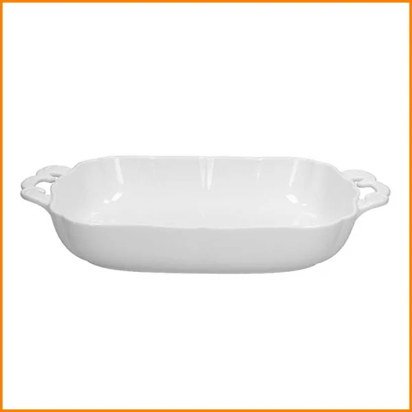 Tognana Pirofila Brigitte Rettangolare Con Manici In Porcellana 39x23x6,5h Cm Colore Bianco