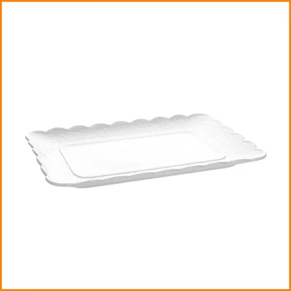 Tognana Piatto Lace Rettangolare In Porcellana 36x24 Cm Colore Bianco