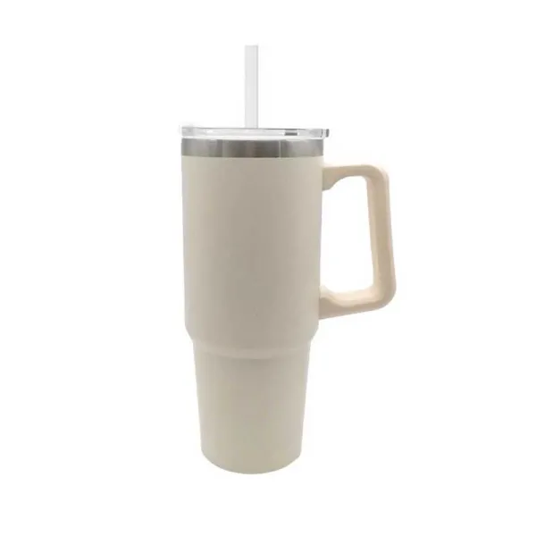 Mille Baci Borraccia Termica Con Manico E Cannuccia Colore Latte 900 Ml