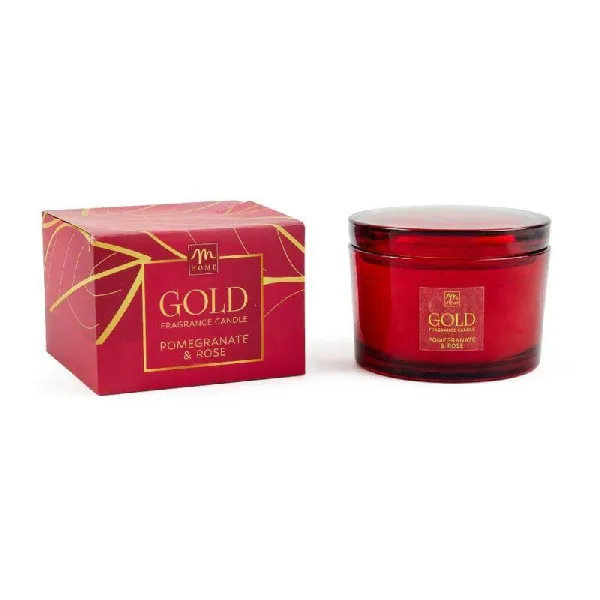 Mercury Candela Gold In Cofanetto Di Vetro 430 Gr Fragranza Melograno