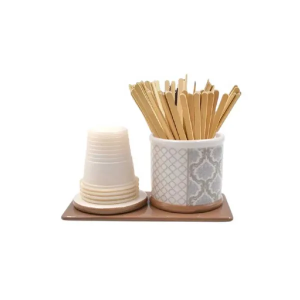 Sud Import Set Porta Bicchieri E Aste In Ceramica 16x10 Cm