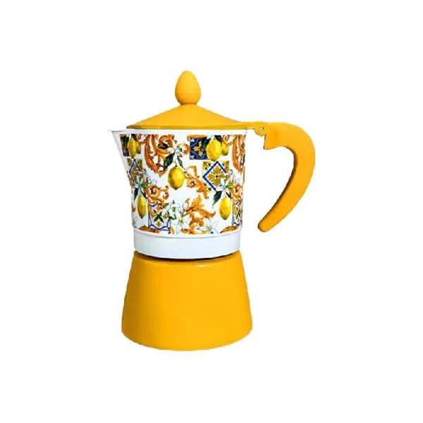 Arca Caffettiera Lemon 3 Tazze Colore Giallo