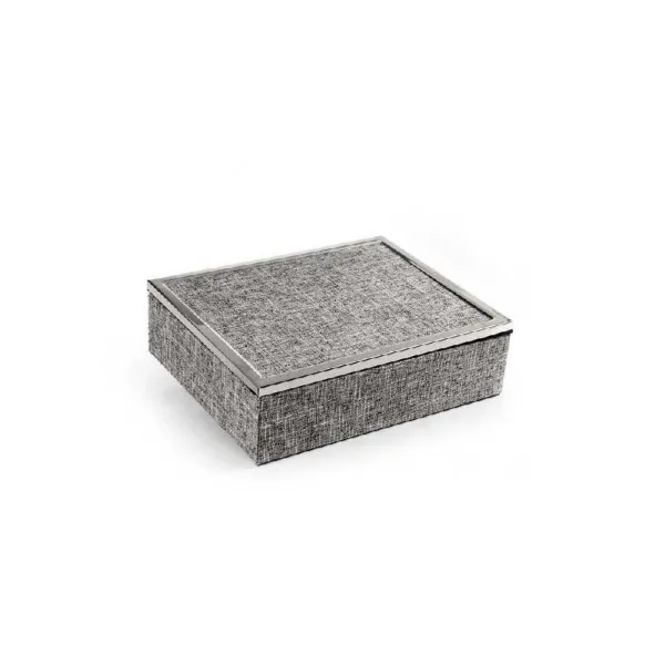 Gicos Cofanetto Effetto Tessuto 19x15x7h Cm Colore Grigio