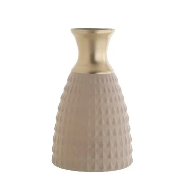 Ditta Franco Vaso Seta Creta Gold Shaila 26h Cm