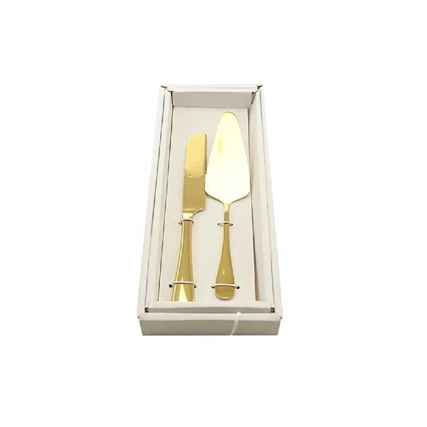 Partenope Set Posate Per Dolci Coltello E Paletta Colore Oro