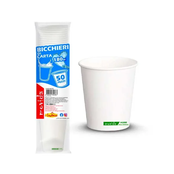 Movida 500 Bicchieri Bio Per Acqua 180 Ml