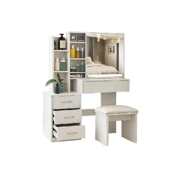Giardini Di Marzo Consolle Con Specchio Scorrevole 117x40x135h Cm Colore Bianco