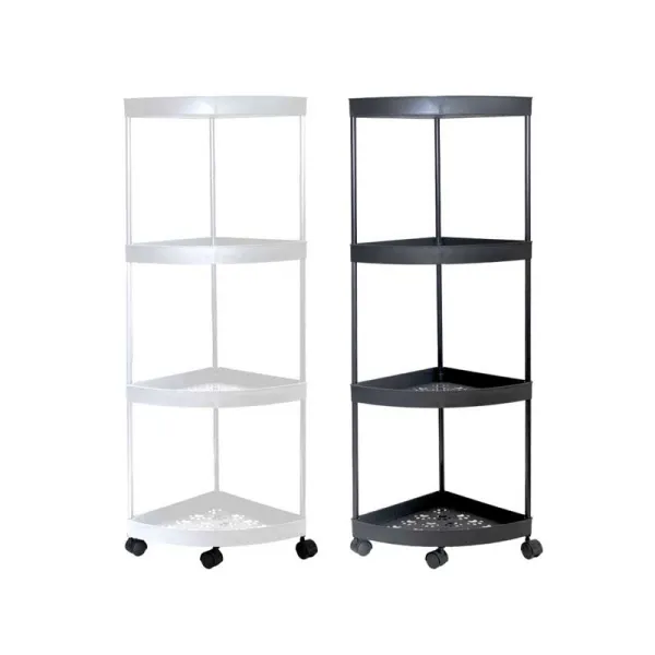 Fatigati Angoliera 4 Piani In Plastica Con Rotolle 68h Cm Colori Assortiti