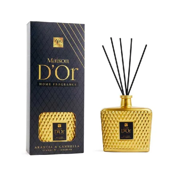 Mercury Diffusore Di Essenza D'Or Con Bastoncini 700 Ml Fragranza Arancia E Cannella