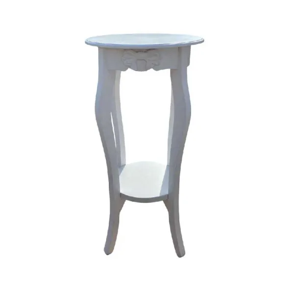 Legno Italy Piantana Linea Fiocco Diametro 40x80h Cm Colore Bianco