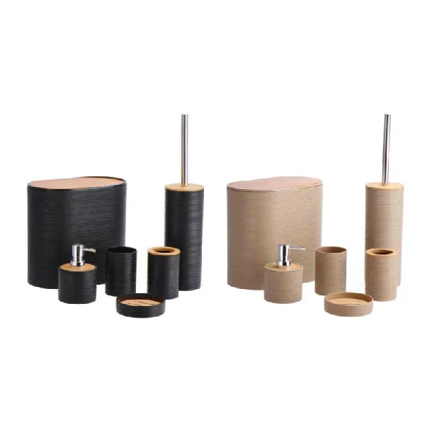 Ad Trend 6 Pezzi Da Bagno In Plastica E Bamboo