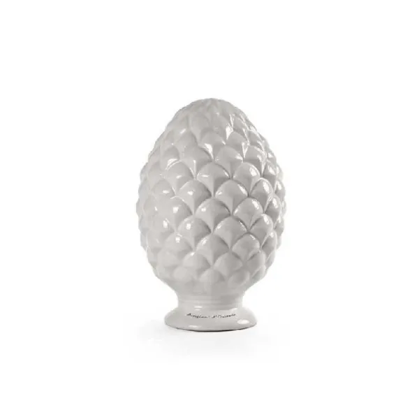 Gicos Pigna In Ceramica Diametro 10x15,3h Cm Colore Bianco
