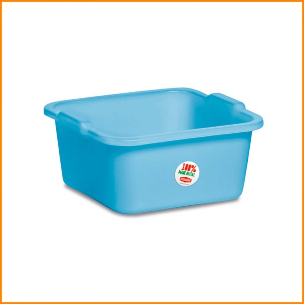 BACINELLA QUADRA AZZURRA 38 CM