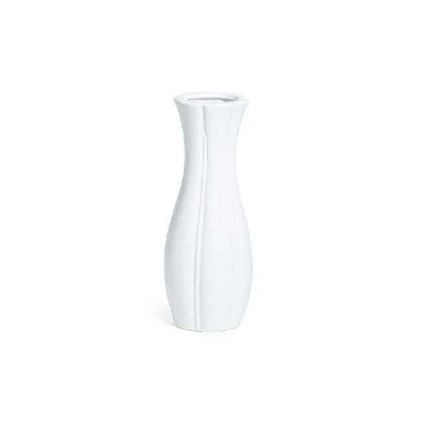 Mercury Vaso In Ceramica Diametro 11x30h Cm Colore Bianco
