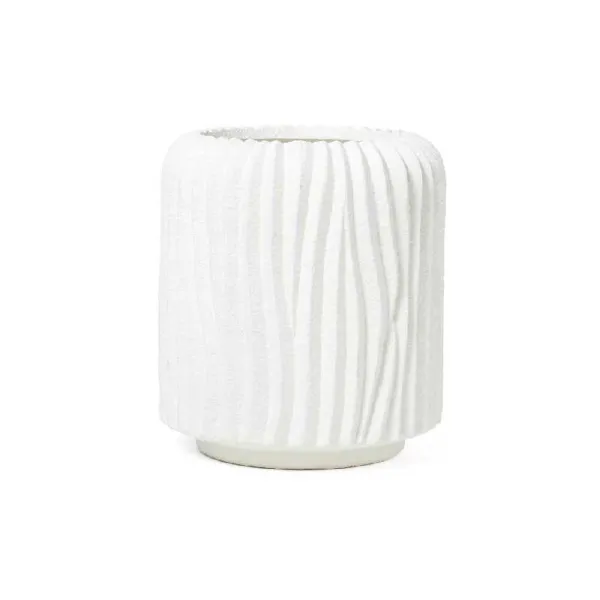 Mercury Vaso In Terracotta Diametro 18,5x21h Cm Colore Bianco