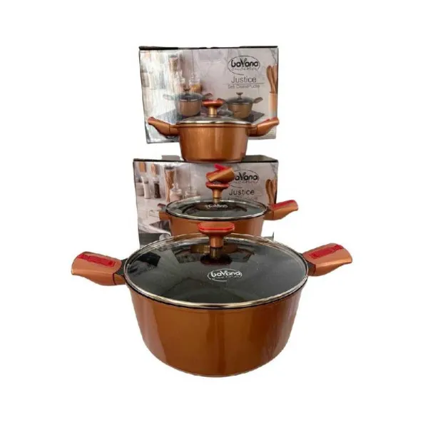 Mastro Bianco Set 3 Casseruole In Rame Con Coperchio justice