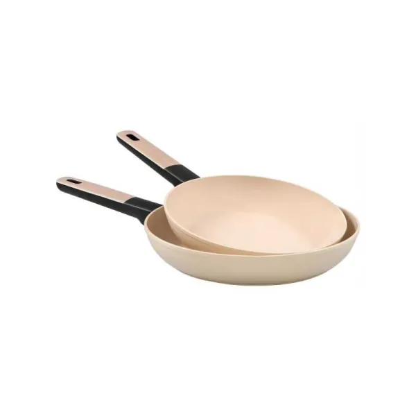 Dimo Set 2 Padelle Mood Sand Per Piano Ad Induzione Diametro 24/28 Cm