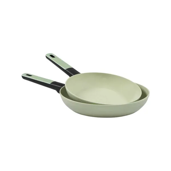 Dimo Set 2 Padelle Mood Green Per Piano Ad Induzione Diametro 24/28 Cm