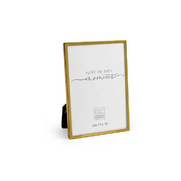 Gicos Porta Foto Sottile In Metallo 15x20 Cm Colore Oro