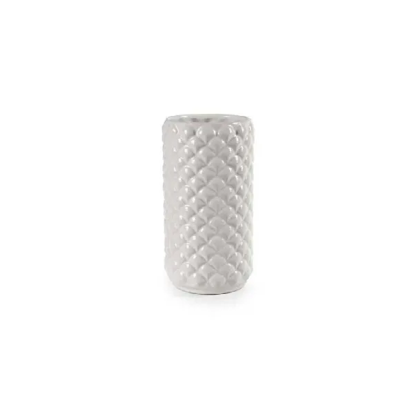 Gicos Vaso Pigna Diametro 12x22h Cm Colore Bianco