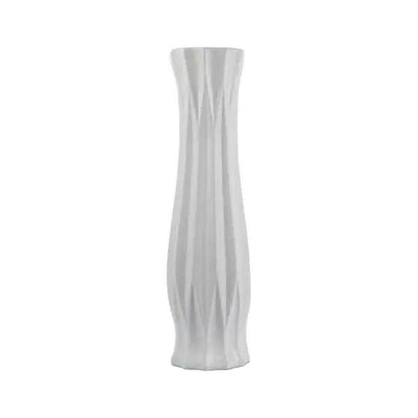 G&G Glass Vaso Aida Diametro 16x60h Cm Colore Bianco