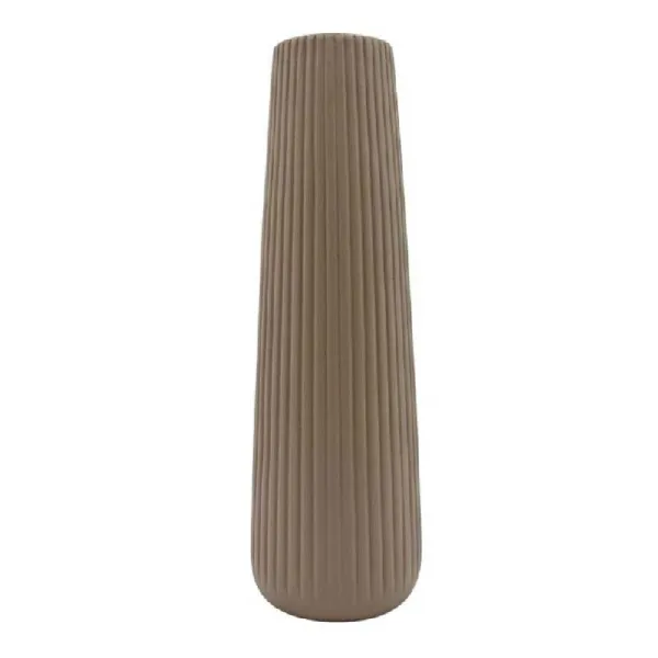 G&G Glass Vaso Pretty Diametro 13x45h Cm Colore Tortora