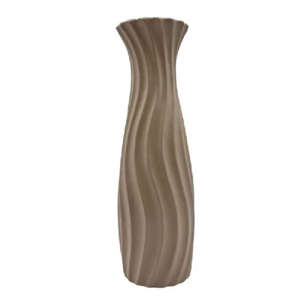 G&G Glass Vaso Loren Diametro 13x45h Cm Colore Tortora
