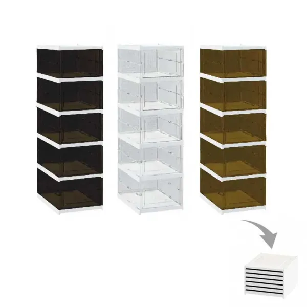 Scarpiera Pieghevole 5 Ripiani 35x26x88h Cm