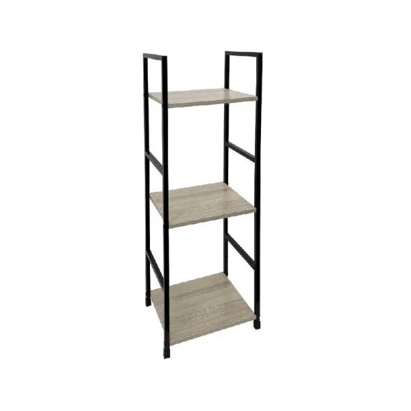 Ellesse Scaffale Industrial In Rovere 3 Ripiani 29x24x80h Cm