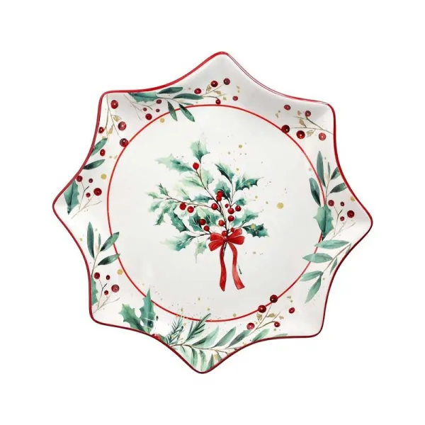 Tognana Piatto Per Panettone Con Vischio Diametro 31 Cm