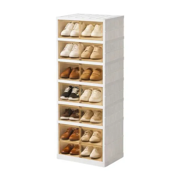 Arca Scarpiera In Plastica 35x44x117h Cm Colore Bianco